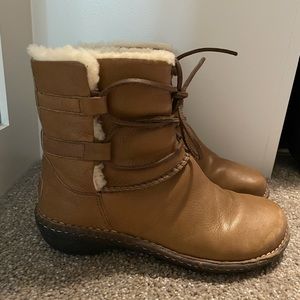 UGG Tan Lace Up Boots
